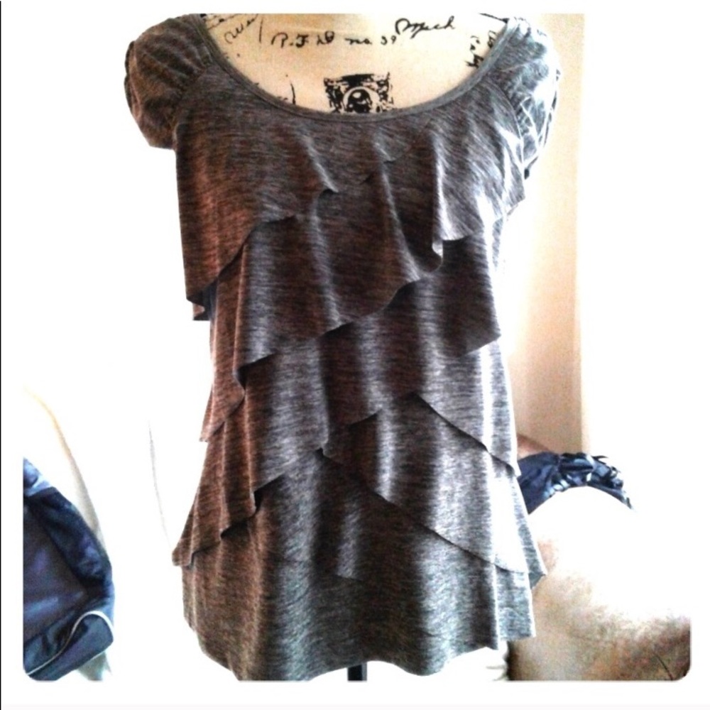 NWT AB STUDIO (Sz: M) Gray Sleeveless Shirt